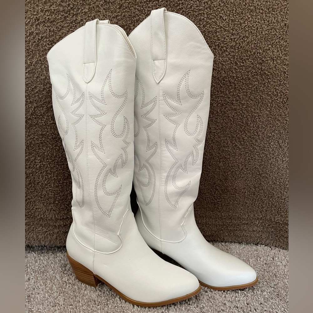 White cowboy boots